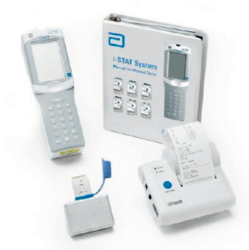Image: The i-STAT portable clinical analyzer system (Photo courtesy of Abbot Laboratories). 